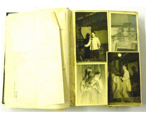 A WW2 army related scrap album with photos, documents etc. 