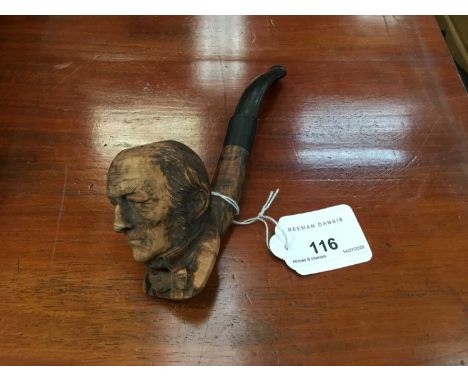 19th century carved briar pipe