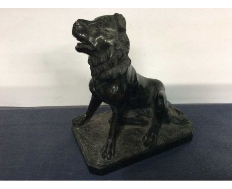 Grand Tour carved serpentine model of the dog of Alcibiades 