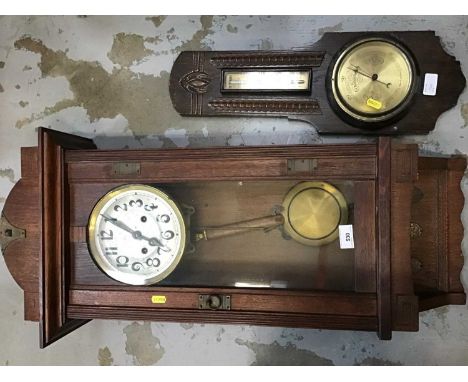 Regulator wall clock and a barometer (2)