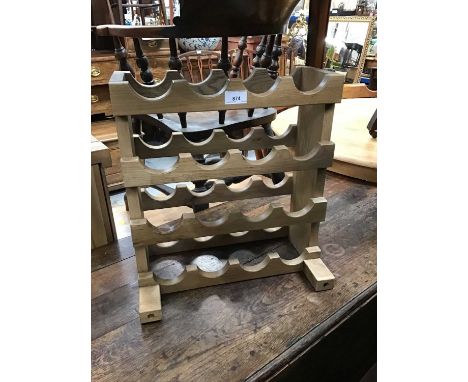 Light oak wine rack