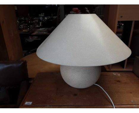 Very large pottery table lamp with shade