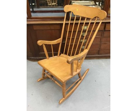 Stick back rocking elbow chair