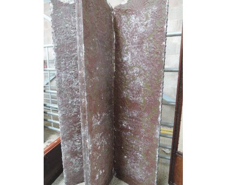 A vintage embossed room screen 