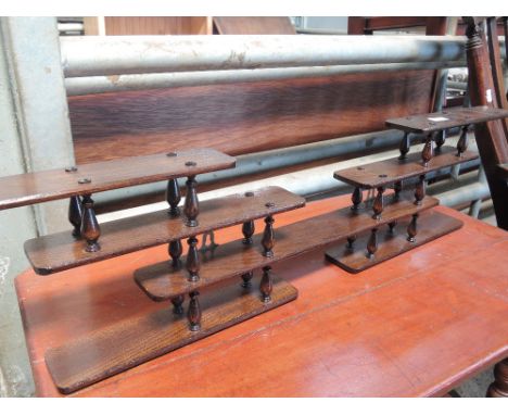 A mid/late 20th century oak display shelf