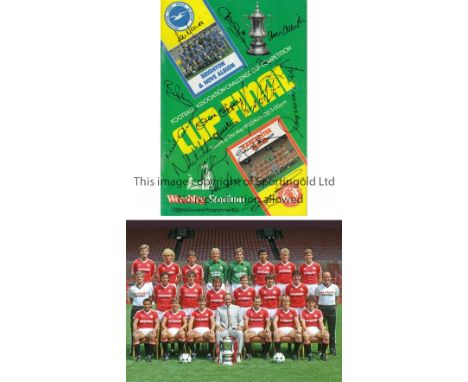 MANCHESTER UNITED AUTOGRAPHS 1983 Official programme issued for the 1983 FA Cup Final - Man United v Brighton, the front cove