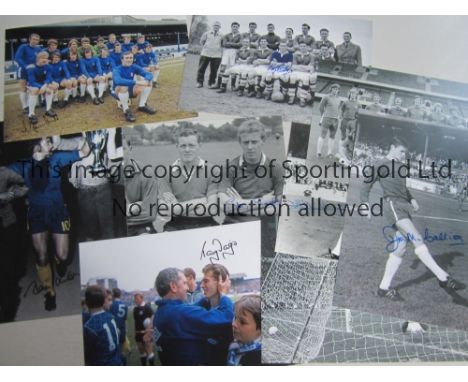 CHELSEA AUTOGRAPHS 1950s - 1980s Ten 12" X 8" photos each signed by the player featured including Roy Bentley posing with his
