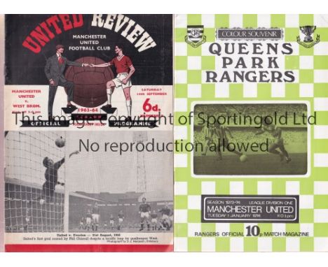 GEORGE BEST / FIRST &amp; LAST FOR MANCHESTER UNITED Programme for debut at home v WBA 14/9/1963 with a loose token sheet, ac