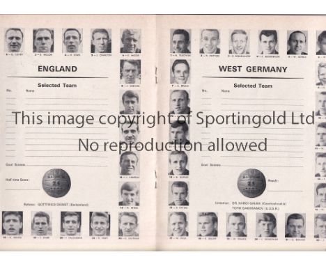 1966 WORLD CUP Original programme for the Final, England v West Germany and the Tournament programme. Both are clean with no 