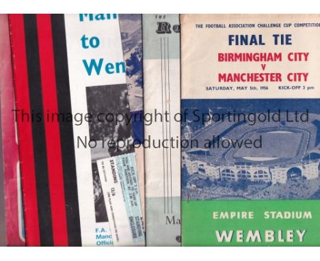 MANCHESTER CITY A miscellany from City's winning Finals at Wembley: 1955 FA Cup Final, programme with team changes and scores