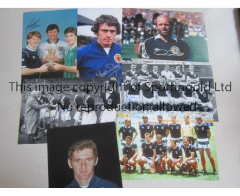 SCOTLAND AUTOGRAPHS 1950s - 1980s Twenty 12" X 8" photos each signed by the player featured including Crerand, Docherty, Stra