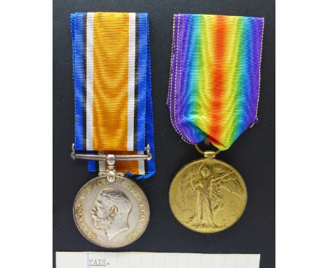 A WWI pair of medals to 4669, (352635) Pte. F.G. Evans L'Pool R. and official letter of posthumous medal issue, killed in act