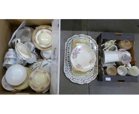 A large collection of china including a Grafton tea service, a novelty breakfast cruet and commemorative **PLEASE NOTE THIS L