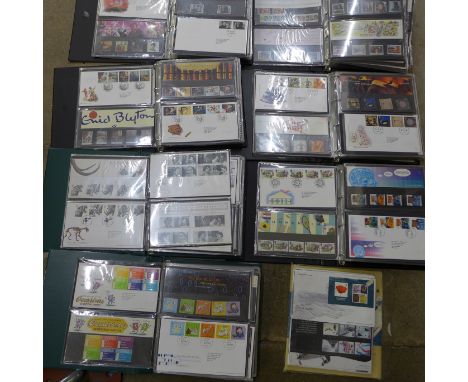 Seven albums of first day covers and presentation packs, 1988 and 2008 (280 approximately) 