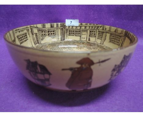 A vintage ceramic bowl by Royal Doulton Watchmen what of the night