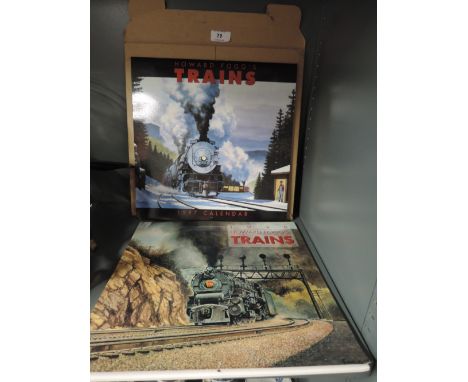 Two vintage steam train related calendars