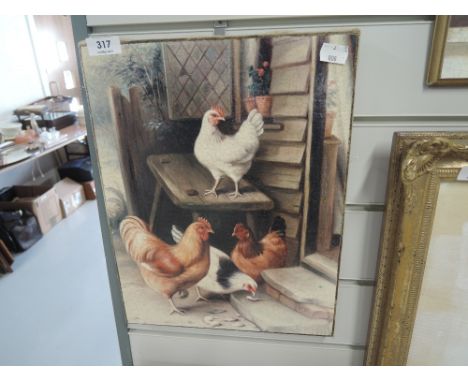 A vintage print in an oil on canvas style