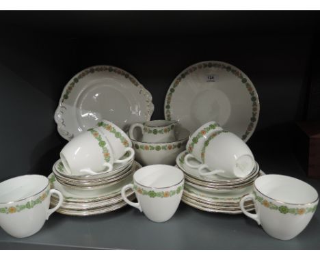 A part tea service by Shelley china late foley pattern 28 pieces