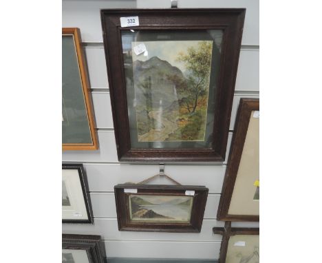 Two vintage watercolours depicting local landscape