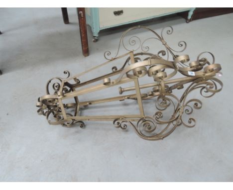 A vintage brass light fitting