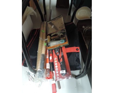 A selection of vintage gun and rifle cleaning brushes