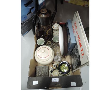 A selection of vintage ceramics including retro coffee pot