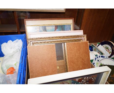 Box of prints, mirror and others