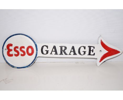 Cast iron Esso garage sign 40cm