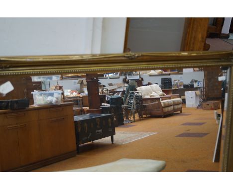 Very large framed bevelled mirror (mirror size: 90x112cm)