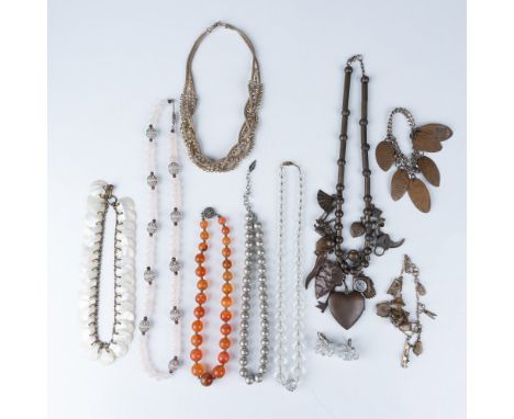 This collection features a variety of vintage and estate jewelry pieces, including a charming Pididdly Links charms bronze br