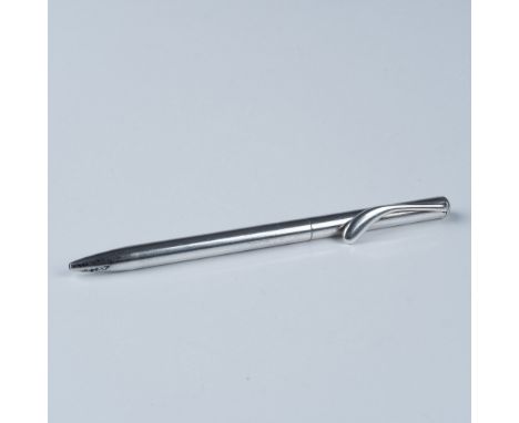 Tiffany &amp; Co. sterling silver ballpoint pen, designed by Elsa Peretti and marked 925. The pen features her signature tear