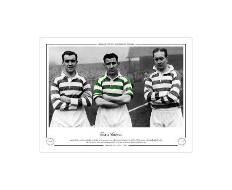 Autographed Sean Fallon Limited Edition Print, Measuring 16 X 12 This Superbly Produced Edition Depicts Fallon And His Celtic