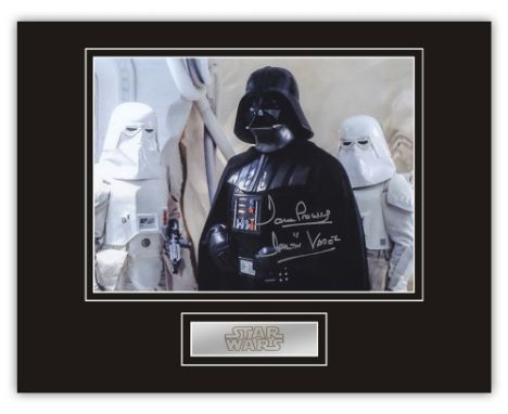 Stunning Display! Star Wars Dave Prowse hand signed professionally mounted display. This beautiful display consists of a 10"x