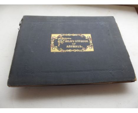 CHILDREN'S BOOK. "The Child's Own Book of Animals." hand col title & 12 col plts comp orig gt dec cl, ob folio, Darton, inscr