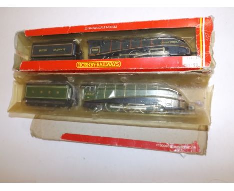 Two Hornby railways steam outline locomotives, "Walter K. Whigham" and "Golden Eagle" boxes damaged, lacquered.