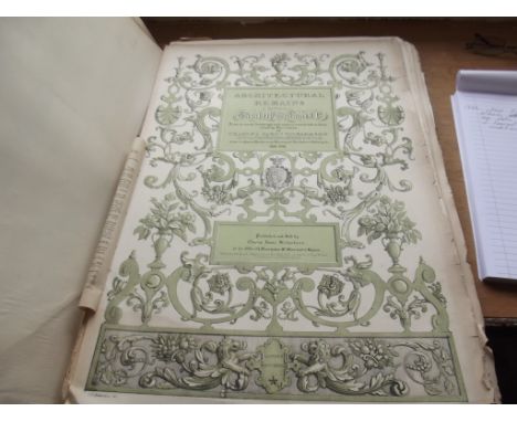 RICHARDSON (C.J.). "Architectural Remains of the Reigns of Elizabeth & James 1st." litho & other plts, 1/4 roan, lg folio, 18