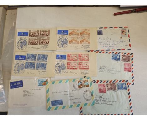 1949 U.P.U:- set of four blocks of four North Borneo on four first day covers post marked "Labuan" etc.