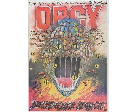 Aliens (1986) Polish film poster from 1987 first release, artwork by Andrzej Pagowski, rolled, 26 x 37 inches. Condition Repo