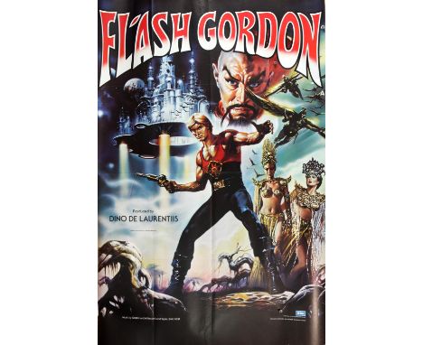 Flash Gordon (1980) UK four sheet film poster, folded, 40 x 60 inches. Condition Report:  excellent condition, only light han