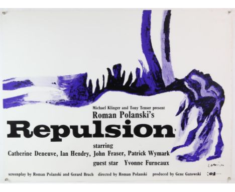 Repulsion (R-1974) British Quad film poster, directed by Roman Polanski, artwork by Jan Lenica, Compton, rolled, 30 x 40 inch