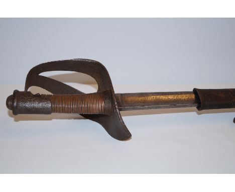 Italian 1860 heavy cavalry sword. Length including scabbard 108 cm