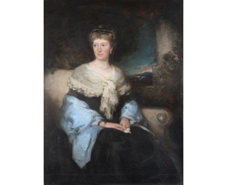 Sholto Johnstone Douglas (1871-1958) Portrait of Mary Catherine, Lady Stapleton (1849-1924) Signed, oil on canvas, 134cm by 1