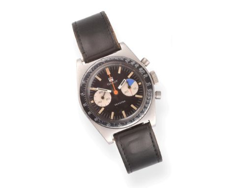 A Stainless Steel Chronograph Wristwatch, signed Tissot, model: Seastar, ref: 40508, circa 1968, (Lemania calibre 1277) lever