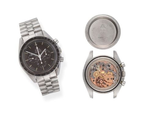 A Stainless Steel Chronograph Wristwatch, signed Omega, model: Speedmaster Professional, ref: 145022, 1969, (calibre 861) lev