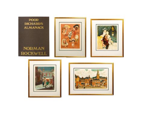 Beautiful suite of seven color lithographs on stamped Rives paper from the limited edition by Norman Rockwell entitled Poor R
