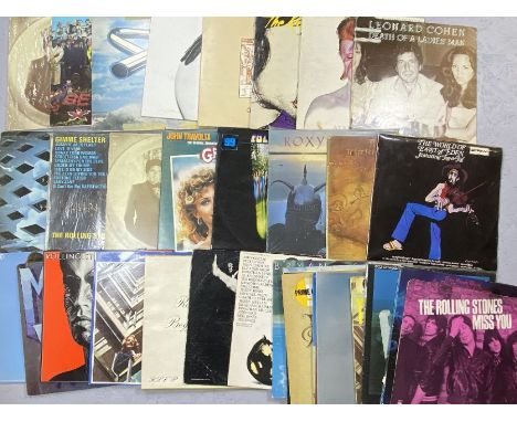 35 ROCK/POP LPs inc. Beatles, Rolling Stones, David Bowie, The Who, Roxy Music, The Moody Blues 