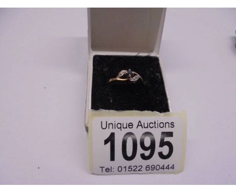 &nbsp;9ct gold ring, size L, 1.38 grams.