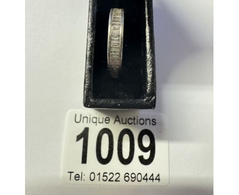 An 18ct white gold diamond eternity ring. 4.70 grams. Size N