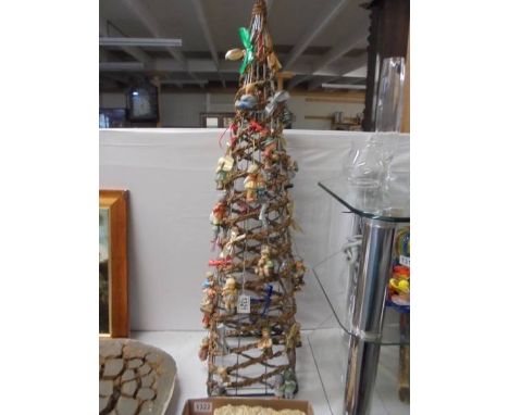 An unusual Christmas decoration with Goebel figure tree hangers.