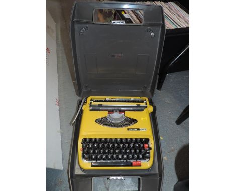 Cased Brother 440 TR Typewriter in Yellow 
